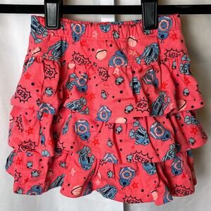 Spotted Zebra Disney Star Wars Girls 3T Ruffle Skirt Pink R2-D2 BB-8 Droid
